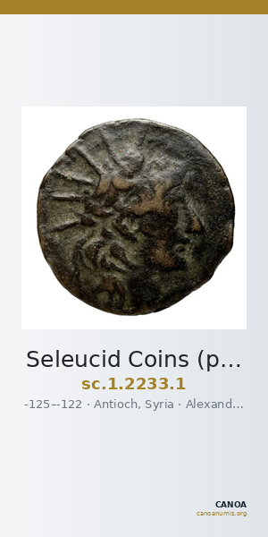 Seleucid Coins (part 2) 2233.1 — CANOA