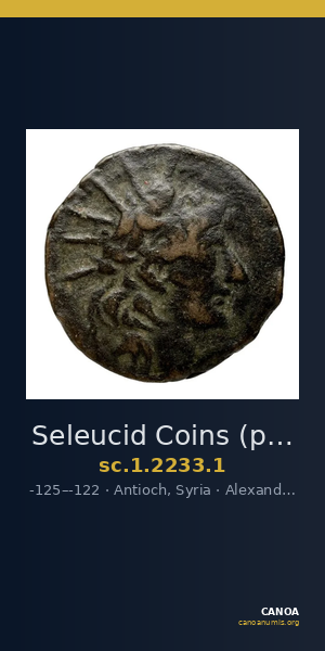 Seleucid Coins (part 2) 2233.1 — CANOA