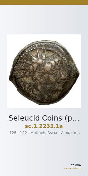 Seleucid Coins (part 2) 2233.1a — CANOA