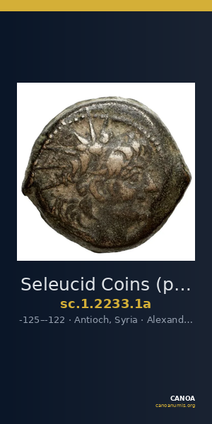 Seleucid Coins (part 2) 2233.1a — CANOA