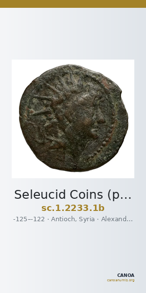 Seleucid Coins (part 2) 2233.1b — CANOA