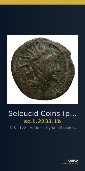 Seleucid Coins (part 2) 2233.1b — CANOA