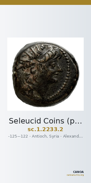 Seleucid Coins (part 2) 2233.2 — CANOA