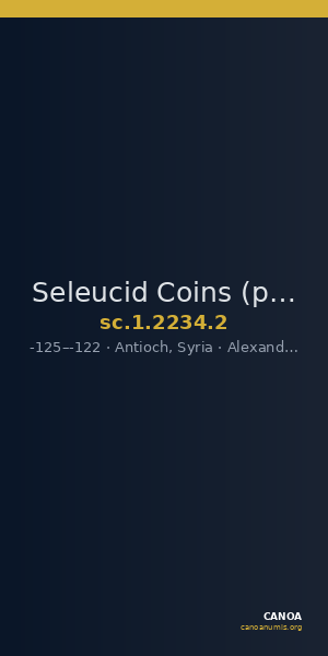 Seleucid Coins (part 2) 2234.2 — CANOA