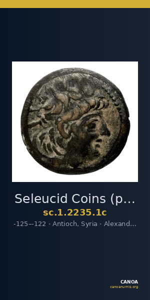 Seleucid Coins (part 2) 2235.1c — CANOA