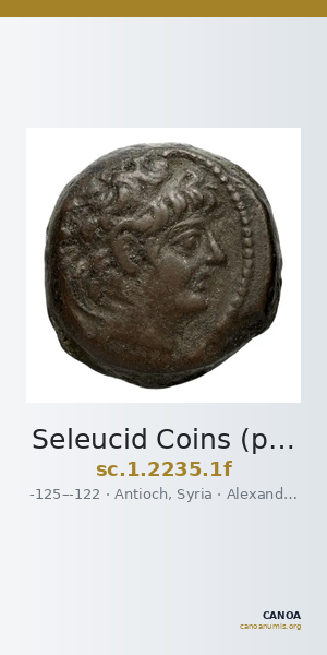 Seleucid Coins (part 2) 2235.1f — CANOA