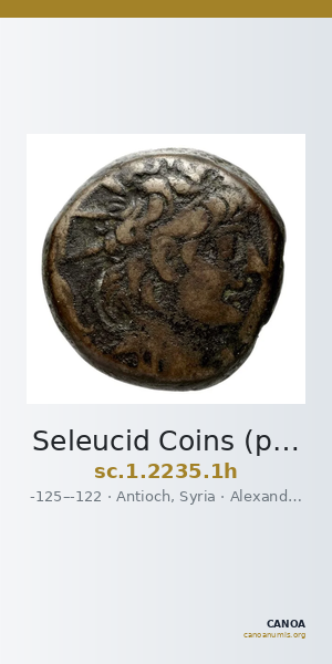 Seleucid Coins (part 2) 2235.1h — CANOA