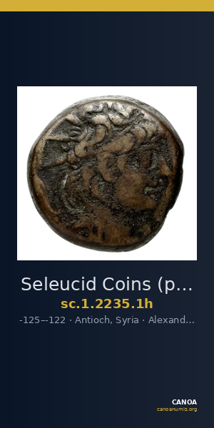 Seleucid Coins (part 2) 2235.1h — CANOA