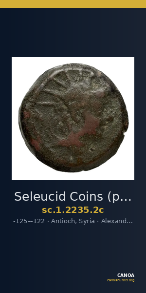 Seleucid Coins (part 2) 2235.2c — CANOA