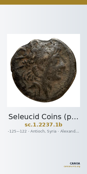 Seleucid Coins (part 2) 2237.1b — CANOA