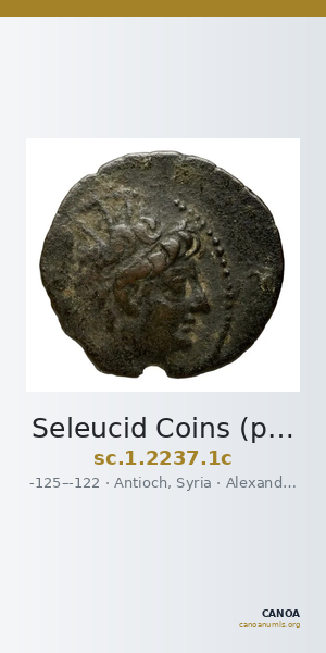 Seleucid Coins (part 2) 2237.1c — CANOA