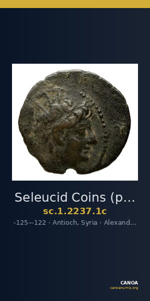 Seleucid Coins (part 2) 2237.1c — CANOA