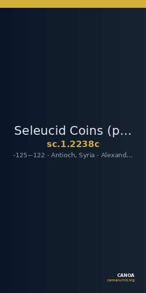 Seleucid Coins (part 2) 2238c — CANOA