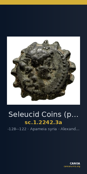 Seleucid Coins (part 2) 2242.3a — CANOA