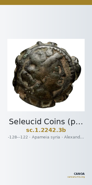Seleucid Coins (part 2) 2242.3b — CANOA