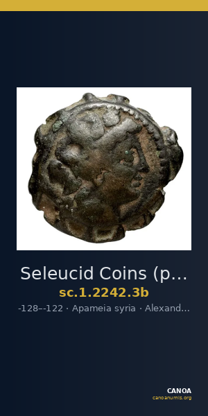 Seleucid Coins (part 2) 2242.3b — CANOA