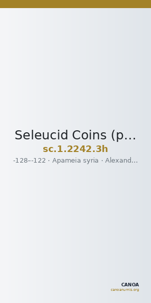 Seleucid Coins (part 2) 2242.3h — CANOA