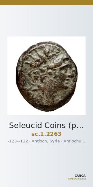 Seleucid Coins (part 2) 2263 — CANOA
