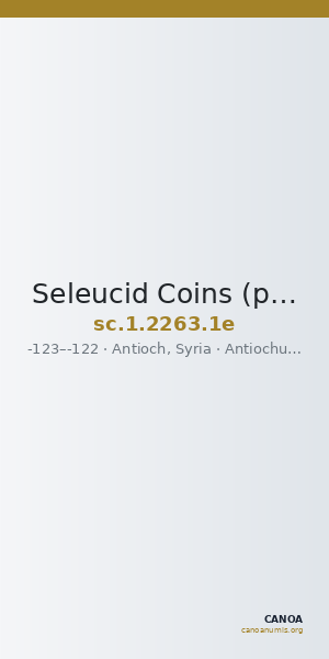 Seleucid Coins (part 2) 2263.1e — CANOA