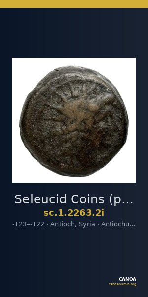 Seleucid Coins (part 2) 2263.2i — CANOA