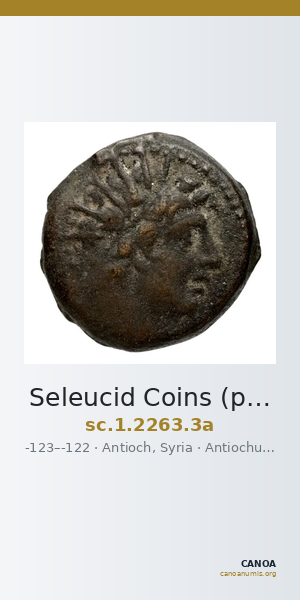 Seleucid Coins (part 2) 2263.3a — CANOA