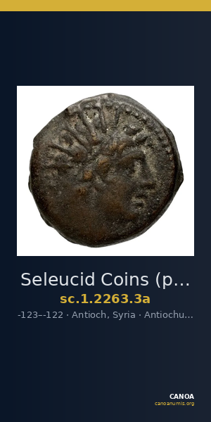 Seleucid Coins (part 2) 2263.3a — CANOA
