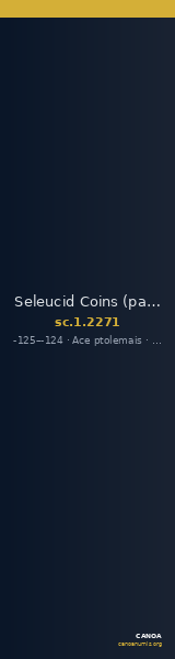 Seleucid Coins (part 2) 2271 — CANOA