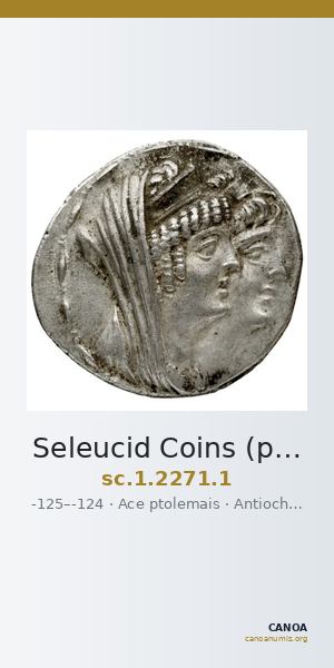 Seleucid Coins (part 2) 2271.1 — CANOA