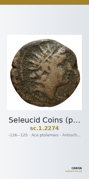 Seleucid Coins (part 2) 2274 — CANOA