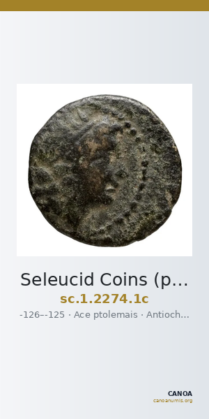 Seleucid Coins (part 2) 2274.1c — CANOA