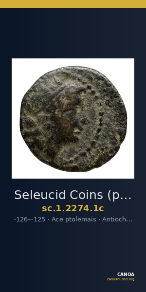 Seleucid Coins (part 2) 2274.1c — CANOA