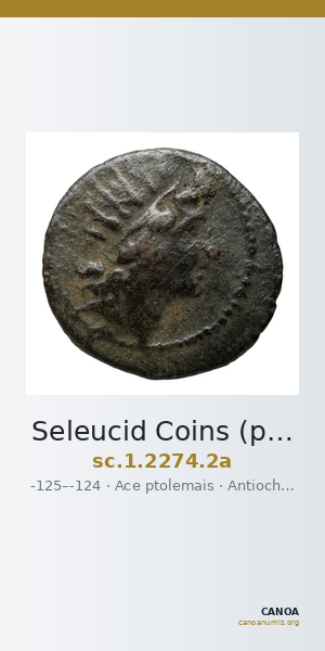 Seleucid Coins (part 2) 2274.2a — CANOA