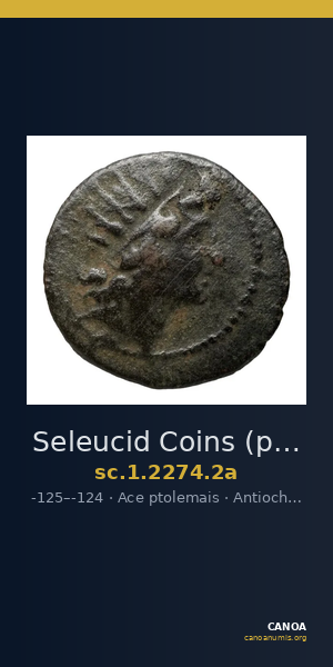 Seleucid Coins (part 2) 2274.2a — CANOA
