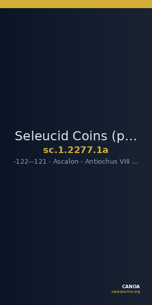 Seleucid Coins (part 2) 2277.1a — CANOA