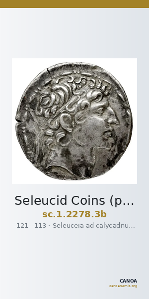 Seleucid Coins (part 2) 2278.3b — CANOA