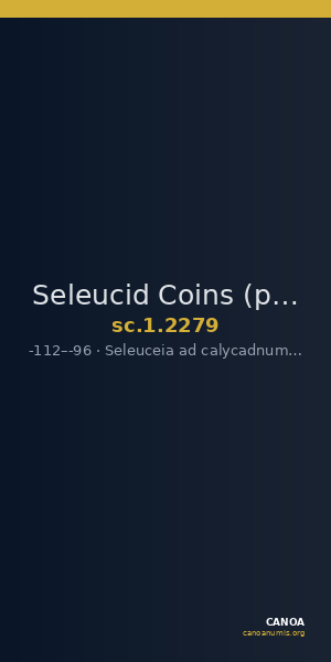Seleucid Coins (part 2) 2279 — CANOA
