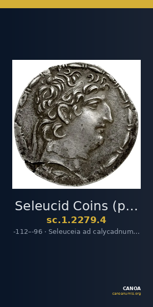 Seleucid Coins (part 2) 2279.4 — CANOA