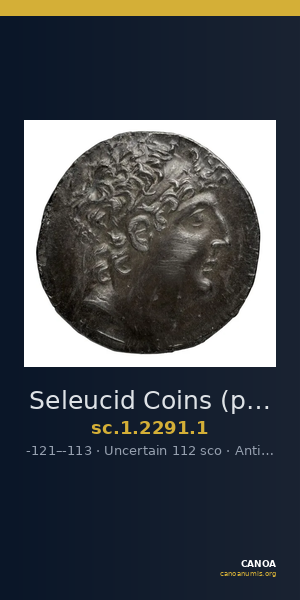 Seleucid Coins (part 2) 2291.1 — CANOA