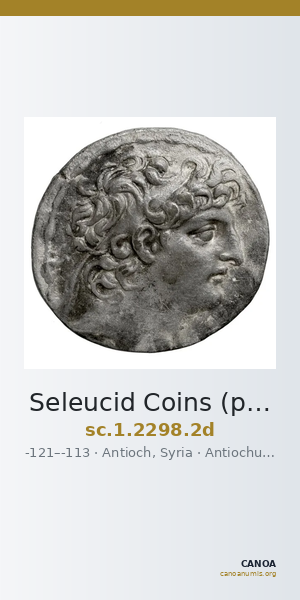 Seleucid Coins (part 2) 2298.2d — CANOA