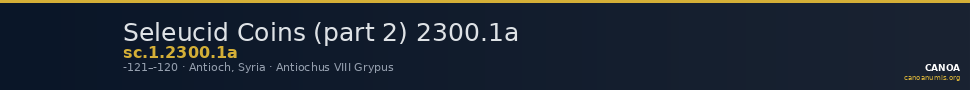 Seleucid Coins (part 2) 2300.1a — CANOA