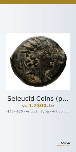 Seleucid Coins (part 2) 2300.1e — CANOA