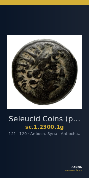 Seleucid Coins (part 2) 2300.1g — CANOA