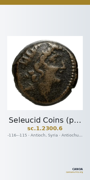 Seleucid Coins (part 2) 2300.6 — CANOA