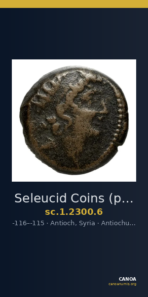 Seleucid Coins (part 2) 2300.6 — CANOA