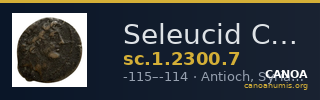 Seleucid Coins (part 2) 2300.7 — CANOA