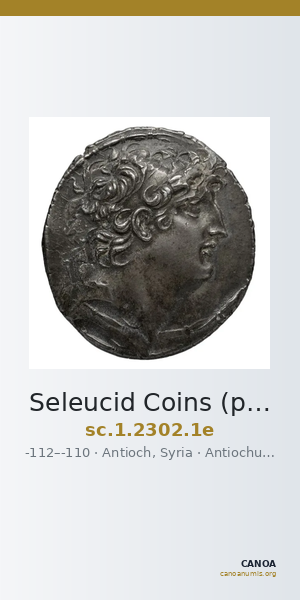 Seleucid Coins (part 2) 2302.1e — CANOA