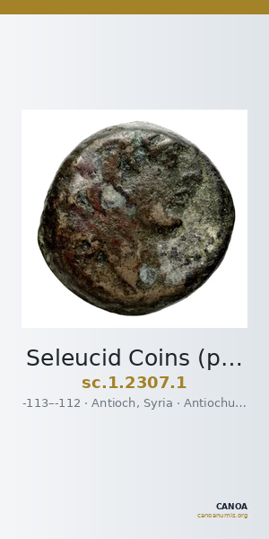 Seleucid Coins (part 2) 2307.1 — CANOA