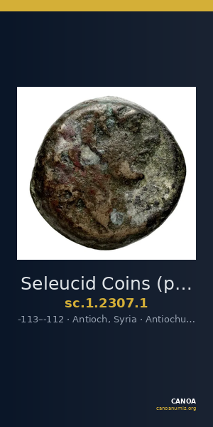 Seleucid Coins (part 2) 2307.1 — CANOA