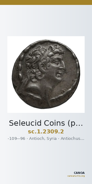 Seleucid Coins (part 2) 2309.2 — CANOA