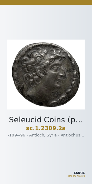 Seleucid Coins (part 2) 2309.2a — CANOA